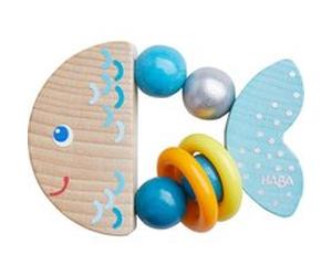 Haba hochet Kleppervis 7 cm junior bois bleu Bleu G