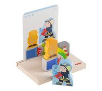 HABA - Jeu à empiler 3D Pompiers - Jouet en Bois - 2 Ans et Plus - 306706 Coloré