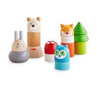 HABA - Jeu à empiler Amis de la forêt - Jouet en Bois - Enfant, bébé - 18 Mois - 306960