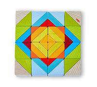 HABA - Jeu d’Assemblage 3D - Blocs en Bois Mosaïque - 305459 - Jouets Bois Coloré