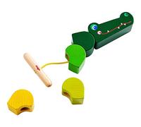 Haba- Jeu de laçage Croco Jouet en Bois Croco-18 Mois et Plus-Réf, 305226