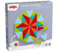 HABA Jeu de Mosaïque Triangles - Jouet en Bois pour Enfants dès 3 Ans - Jeu Éducatif avec 10 Cartes Modèles & 48 Triangles en Bois - 2012371001