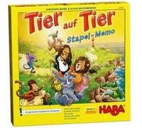 Haba jeu d'équilibre Tier auf Tier Stack-Mémo (DU) Multicolore G