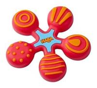 Haba jouet à mordre Star junior 8 x 8 cm silicone rouge/orange G