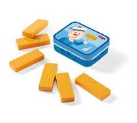 Haba jouet bâtonnets de poisson jaune avec boîte de rangement 7 pièces Bleu