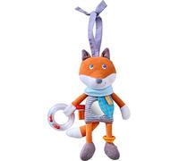 HABA - Jouet d'éveil Foxie Le Renard - avec Miroir et Anneau à bruits de Billes - Cadeau bébé Naissance - 6 Mois et Plus - 306686