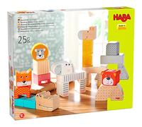 HABA - Jouet en Bois PEFC - Blocs de Construction - La Parade des Animaux - 18 Mois et Plus - 306287