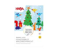 HABA Kit Créatif Décoration Fenêtre Forêt de Noël - dès 5 ans | Kit complet avec pièces en film réutilisables - animaux de la forêt, arbres & stickers, Made in Germany