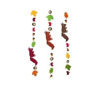 HABA Kit Créatif Enfants - Premier Enfilage Guirlande Feutre Automne dès 3 | 3 guirlandes d'automne avec écureuils, glands & feuilles - tout inclus, prêt à créer