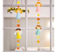 HABA Kit Créatif Guirlande Anges en Feutrine - Bricolage Noël | Activité manuelle complète dès 5 ans - décoration de Noël fait main à suspendre fenêtre ou sapin