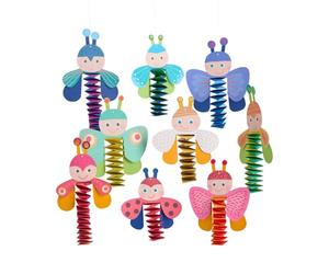 HABA Kit de Bricolage Premier Pliage - Insectes & Papillons dès 3 ans | 9 figurines à plier & coller - papillons, coccinelles, abeilles - avec guide illustré