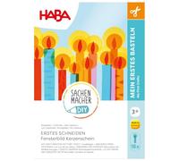HABA Kit Découpage Enfant - Vitrophanie Bougies Fenêtre 18 Pièces | Activité manuelle dès 3 ans, sans colle - développe la motricité fine - made in Germany - notice illustrée incluse
