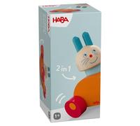 HABA Lapin-Express - Voiture Jouet avec Fonction Bascule, Jouet Motricité avec Clochette, Jouet Éducatif pour Enfants dès 1 an - 2012240001