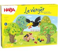 HABA-Le Verger - Jeu de Société pour Enfant - Grand Plateau de Jeu - Jeu en Bois Educatif et Coopératif - Développe l’Imagination et la Motricité - 1 à 8 Joueurs - 3 Ans - 3170
