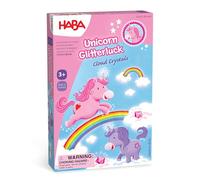 HABA Licorne Paillette de Bonheur - Le Trésor des Nuages - Jeu de Collection Enchanté pour Enfants à Partir de 3 Ans avec 60 Cristaux Nuageux et 4 Licornes - 2012230002