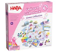 HABA Licornes dans Les Nuages - Collection de Jeux à partir de 3 Ans avec 9 Jeux de dés, de Cartes et de Plateau variés pour 2 à 4 Enfants, faciles à Expliquer - 2012231002
