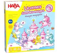 HABA - Licornes dans Les Nuages - Nuages Magiques - Jeu de Société Endant - Jeu Coopératif et Ludique - pour Les Fans de Licornes - 4 Ans et Plus - 304540, Rose