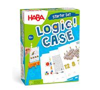 HABA - Logic! Case Starter Set 6+ - Jeu d'énigmes et de logique - Jeu de Voyage en Avion, Voiture, Train - Jeu Solo - Petit Format - 6 Ans +