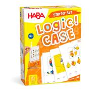 HABA LogiCASE Starter Set - Jeu de Logique pour Enfants 4 Ans | 77 énigmes, mécanisme d'auto-correction, stylet en bois inclus - idéal voyage et jeu solo