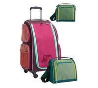 HABA Lot de 3 valises à roulettes pour enfant - Avec sangles de transport - Nombreuses poches - Crochets cachés - Passants - Robuste - En polyester recyclé - Détails réfléchissants - Fermeture éclair