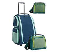 HABA Lot de 3 valises à roulettes pour enfant - Avec sangles de transport - Nombreuses poches - Crochets cachés - Passants - Robuste - En polyester recyclé - Détails réfléchissants - Fermeture éclair