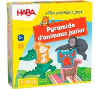 HABA - Mes Premiers Jeux - Pyramide d’Animaux Junior - Jeu de société - Jeu d'adresse et d'empilement - 2 Ans et Plus - 306070