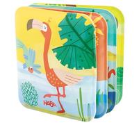 HABA Mini Livre de Bain Tumulte d'animaux - Jouets Aquatiques pour Jeunes Enfants avec Bruit de hochet et Motifs d'animaux colorés - A partir de 6 Mois - 2012344001