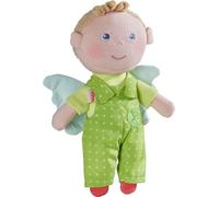 HABA Mini-Poupée Ange Gardien Lunis - Poupée en Tissu Douce de 17 cm pour Bébés dès La Naissance, Vêtements Amovibles et Lavables - 1307195001
