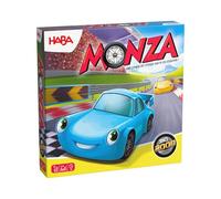 HABA Monza - Jeu de société Rapide & Jeu de Course Automobile pour Enfants à partir de 5 Ans - avec 6 Voitures en Bois colorées & dés de Couleur - 2012226003