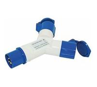 HABA Multiprise 2 Sorties CEE 17 16A 1 Entrée mâle 2 Sorties Femelles Camping-Car Van G