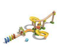HABA 302056 - Kullerbü Toboggan a Billes Ding Dong - Jeu de balles en bois et en plastique de 38 pièces avec des courbes prononcées et des effets musicaux