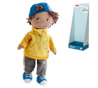 HABA Poupée Bruno Poupée en Tissu Cool de 30 cm pour Tout-Petits - Facile à Habiller et déshabiller, Facile à Entretenir et Lavable - Dès 18 Mois - 2011832001, Bunt