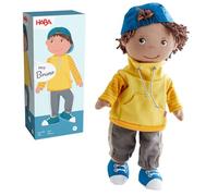 HABA Poupée Bruno Poupée en Tissu Cool de 30 cm pour Tout-Petits - Facile à Habiller et déshabiller, Facile à Entretenir et Lavable - Dès 18 Mois - 2011832001