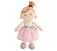 HABA Poupée câline Lara Poupée en Tissu Toute Douce de 25 cm, pour bébés et Tout-Petits - sans Scratch ni Coutures gênantes, dès 6 Mois - pour Les Premiers câlins - 2011850001