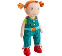 HABA Poupée d'apprentissage Lucie, Grande poupée en Tissu de 45 cm, à partir de 2 Ans, pour Apprendre à Nouer différents systèmes de Fermeture et Chaussures