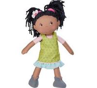 HABA Poupée Cari 304576 – 30 cm, douce en tissu, vêtements amovibles, cheveux longs, dès 18 mois