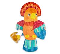 HABA Puzzle 2-en-1 Perroquet - Puzzle Bois Réversible à Motifs Tropicaux - Jeu Montessori dès 4 Ans - Réf 2011453001