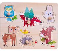 HABA - Puzzle Animaux de la forêt - 6 pièce de Puzzle en Bois - 12 Mois et Plus - 306542