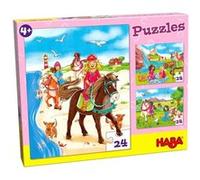 Haba puzzle Chevaux amis 3 pièces 24 pièces Multicolore G