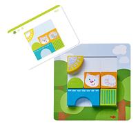 HABA - Puzzle en Bois - Jeu de Formes et Couleurs - Le carré des Animaux - Jeu éducatif en Bois PEFC - 2 Ans et Plus - 306292