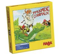 HABA - Pyramide d'animaux - Jeu d’empilement et d’équilibre en bois - 4 ans et plus, 305521