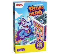 HABA Rhino-Hero: Super-Battle - Jeu de Stacking 3D Spectaculaire pour Enfants à partir de 5 Ans - Jeu d'Adresse Passionnant pour 2-4 Joueurs - 2013173001