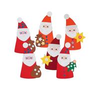 HABA Sachenmacher Kit Créatif Premier Collage - 6 Saint-Nicolas | KIT DE BRICOLAGE DE NOËL POUR ENFANTS DÈS 3 ANS - complet sans matériel supplémentaire, avec guide illustré