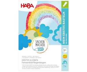 HABA Sachenmacher Premier Collage & Découpe - Image Fenêtre Arc-en-Ciel & Licorne, Kit Créatif pour Enfants dès 3 Ans, Ensemble Complet avec Papier Transparent - 2013239