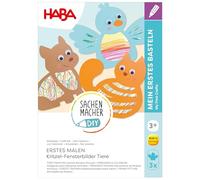 HABA Sachenmacher Premier Dessin & Gribouillage - Fenêtres Animaux Ensemble Loisirs Créatifs 3 Ans, Complet avec Papier Transparent & Yeux Mobiles - 2014591