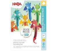 HABA Sachenmacher Premiers Pliages Dragon de Feu (Set 6) - Créer des Dragons 3 Ans, Kit Escaliers Sorcière, Décoration Fenêtre Maternelle Maison - 2013241