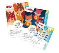 HABA Set de bricolage Automne pour les enfants à partir de 3 ans - Premier bricolage avec des cerfs-volants, des écureuils & des décorations lumineuses - 2014002