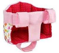HABA Siège vélo pour poupée 304109 Pré Fleuri – Fermeture Velcro, vélo et luge, à partir de 18 mois