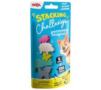 HABA Stacking Challenge Animaux - Le Duel d'empilage captivant 300 Niveaux, Jeu d'adresse Compact à partir de 6 Ans, Jeu de Voyage idéal et Cadeau à emporter - 2013867001