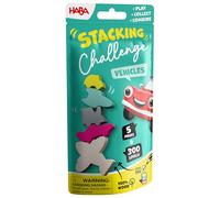 HABA Stacking Challenge Vehicles - L'ultime défi d'empilage avec 300 Niveaux - Jeu d'adresse Compact dès 6 Ans - Jeu de Voyage idéal & Petit Cadeau pour la Route - 2013868001